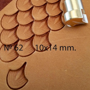 Tools for leather crafts. Stamp #62 - Dragon scale
