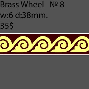 Book Binding Brass Wheel #BW8