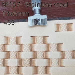 Tools for leather crafts. Stamp #157 Stainless steel