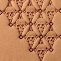 Tools for leather crafts. Stamp #399 - puzzle skull stamp product logo