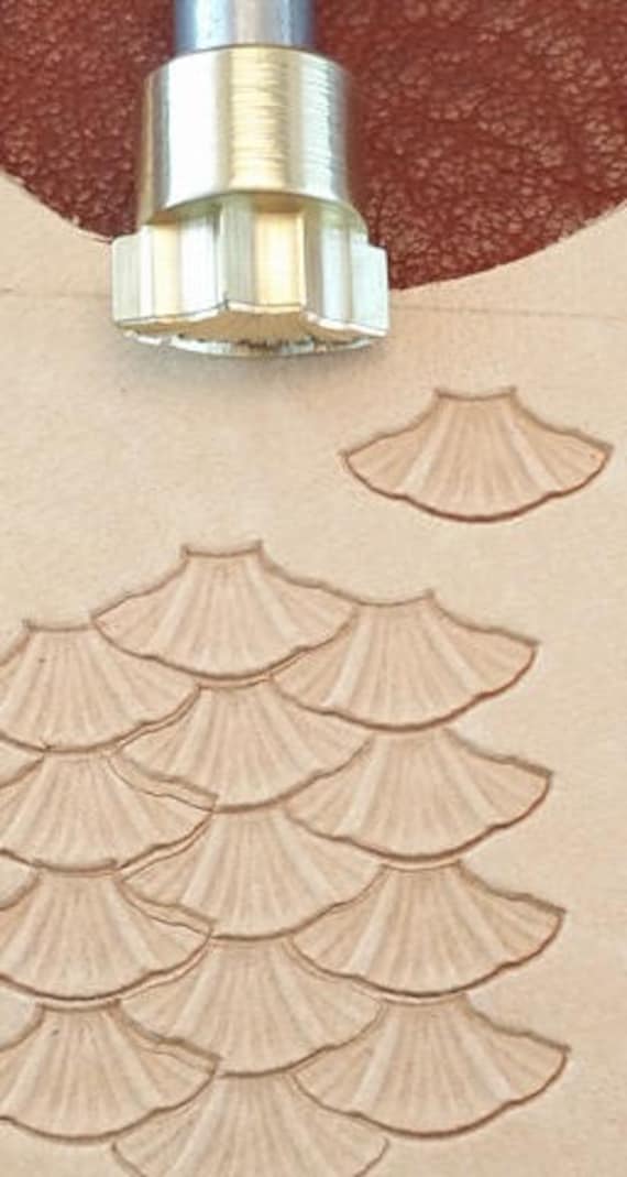 Tools for leather crafts. Stamp 83 Fish Scale Etsy
