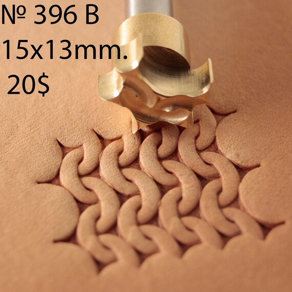Leather stamp tool for leather craft DIY brass stamp #396B  size 15x13mm hauberk