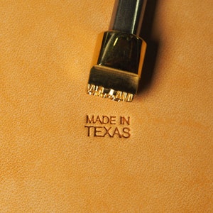 Verktyg för läderhantverk. Stämpel #Made in Texas