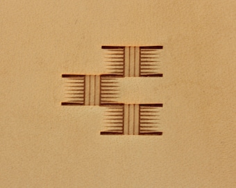 Tools for leather crafts. Stamp #205-3, size of one part 5x11 mm