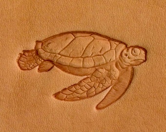 Tools for leather crafts. Stamp #509 - The Sea Turtle