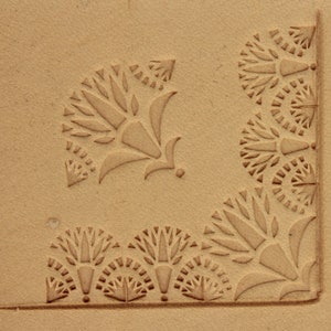 Tools for leather crafts. Stamp #199 Y - angular  stamp for #199 (design by Gregory Belenky)