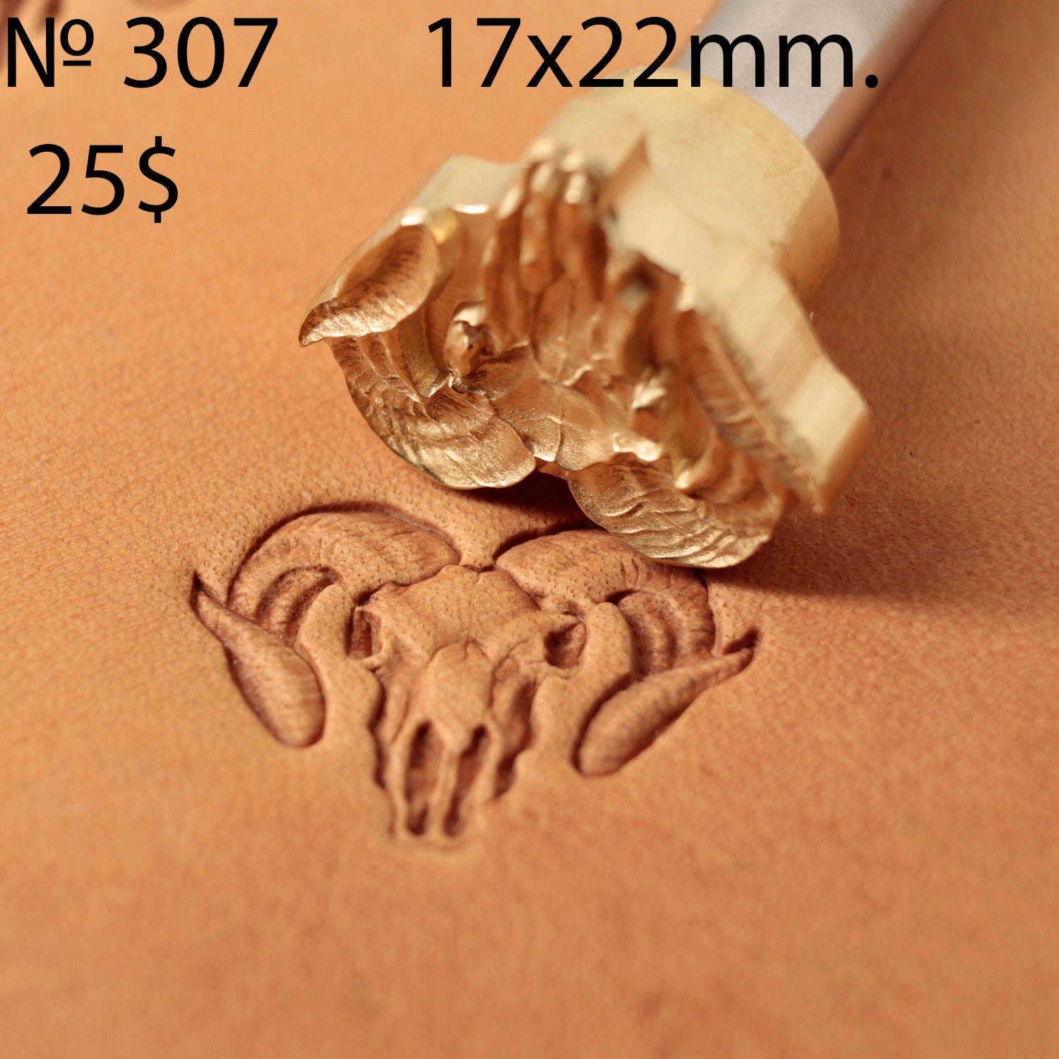Skull leather crafting stamp tool crafts brass saddle making stamps #A6 