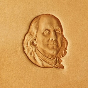 Ferramentas para artesanato em couro. Selo #560 - Benjamin Franklin (Design de Maria Trofimova)