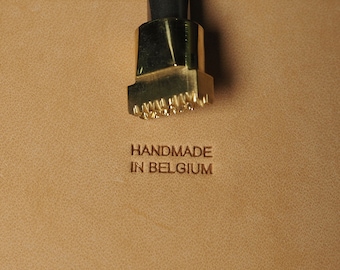 Tools for leather crafts. Stamp #Handmade in Belgium