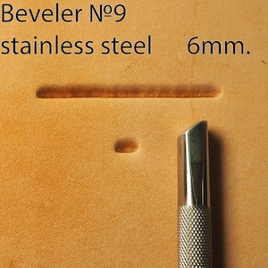 Strumenti per la lavorazione della pelle. #Beveler Stamp 9 Acciaio inossidabile