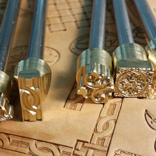 Lederstempel Drachenschuppen - 7,5x13mm Edelstahl Stempel Für Lederhandwerk