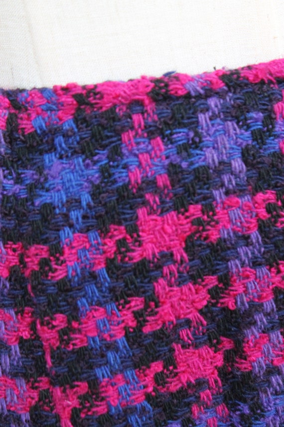 Vintage 1990s - Y2K Pink and Purple Houndstooth W… - image 7