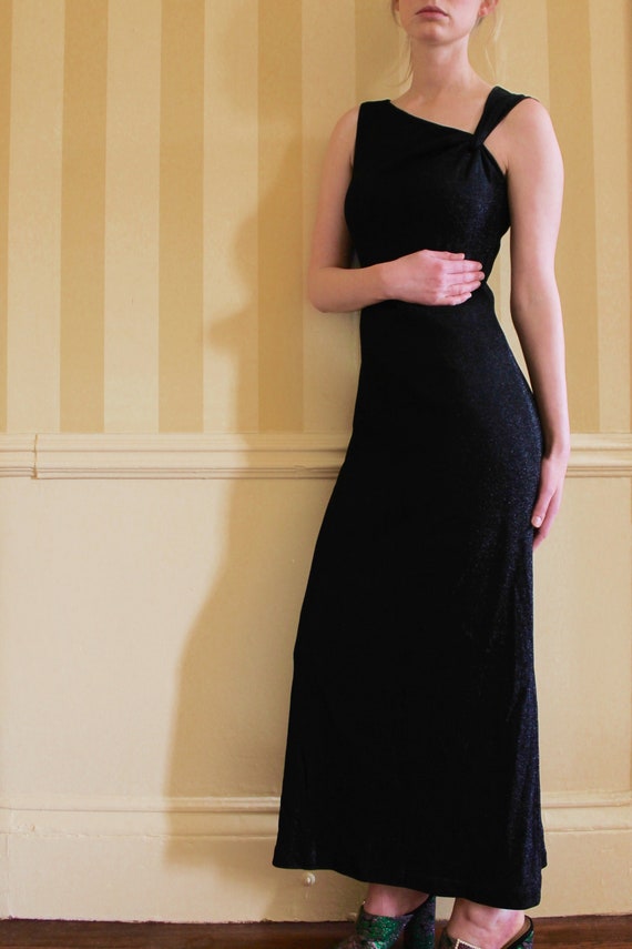 david meister black gown