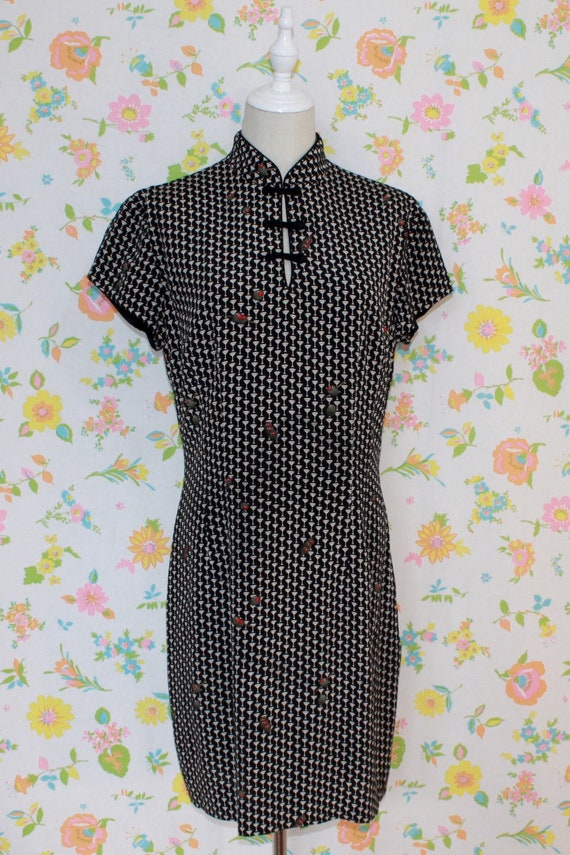 Martini Time Novelty Print 90s Nicole Miller Dress