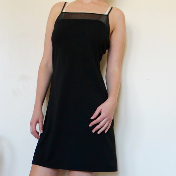 90s black spaghetti strap dress