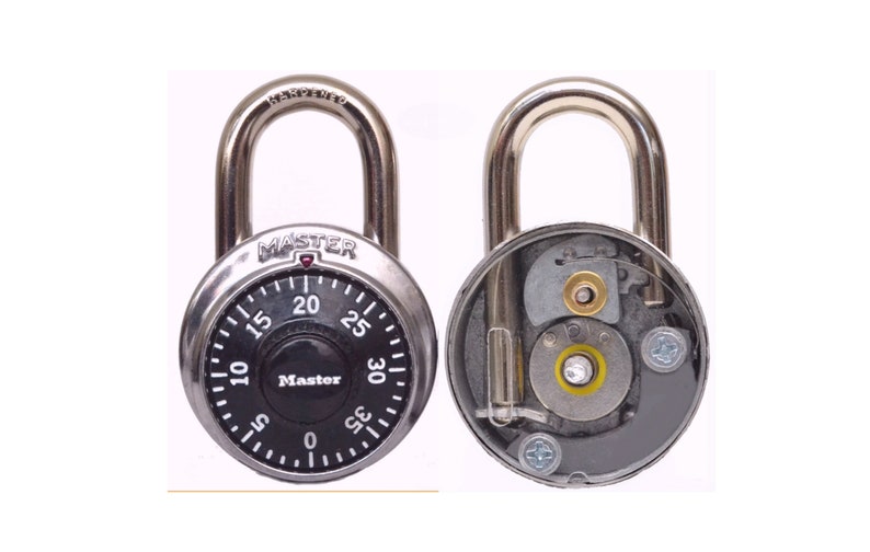Master Combination Padlock W/ Clear Back and Dismantleable Locksport