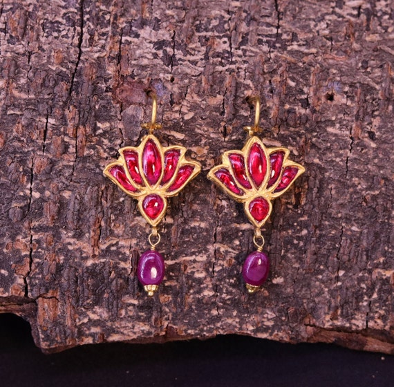 Buy Lotus Designer Earring Studs Post In Antique Silver Online COD Low  Prices Fast Delivery