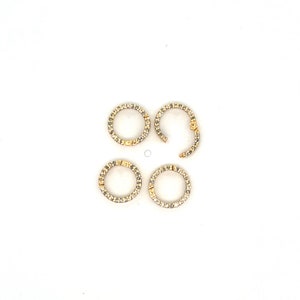 10mm Double Sided Diamond Clasp, 14k Yellow Gold Clasp, Round Gold Clasps, Openable Lock, Necklace clasp, Diamond connector, Diamond Finding