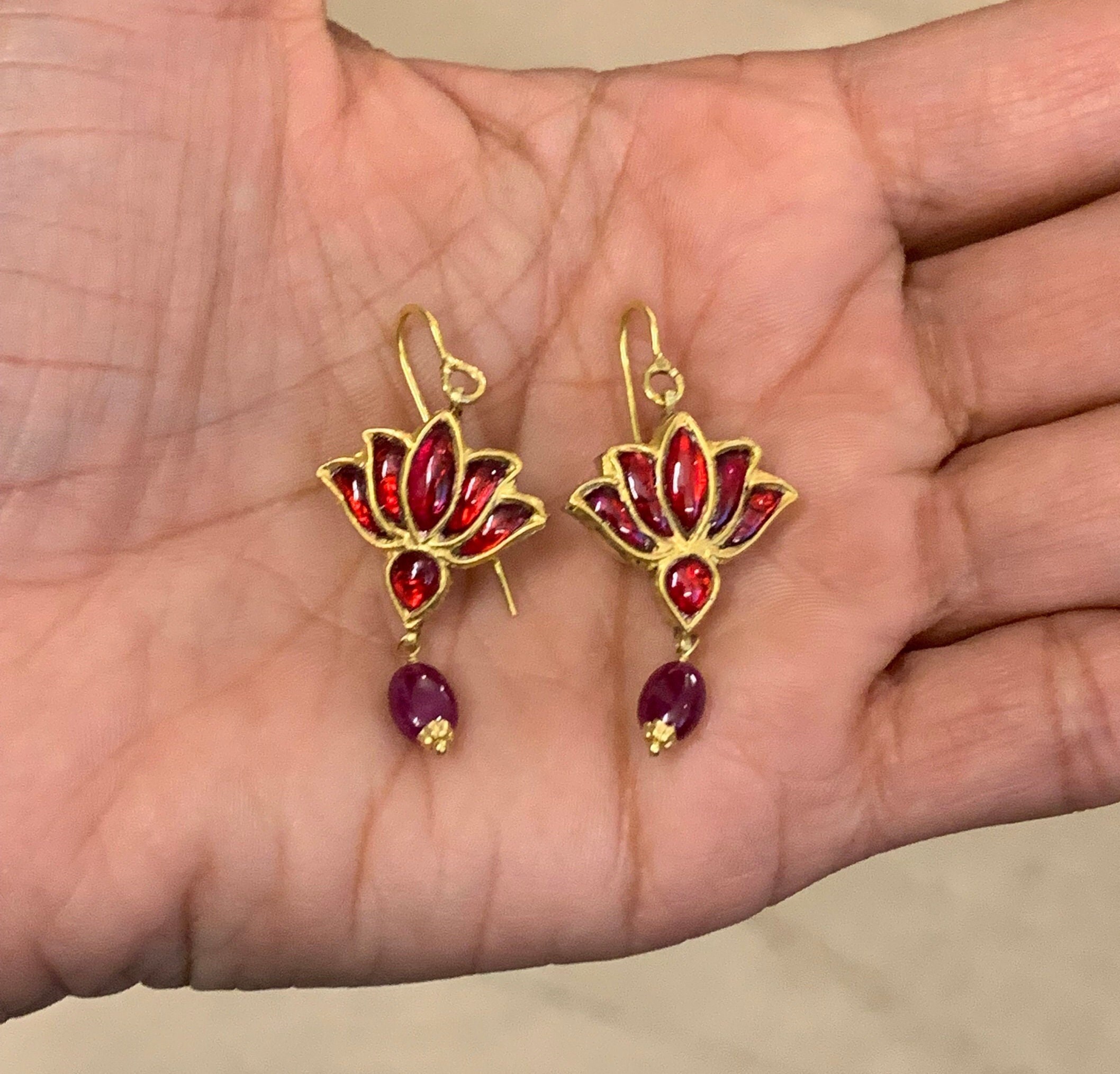 Ruby earrings designs deals