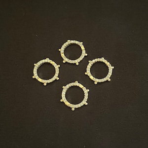 14k Gold Diamond Clasp: Single Sided tyre style Jewelry Connector (14mm)