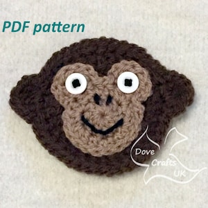 Monkey Face Applique CROCHET PDF PATTERN (Chinese New Year; Year of the Monkey)