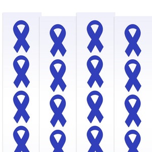 Dark Blue Ribbon Support Awareness Classic Round Sticker
