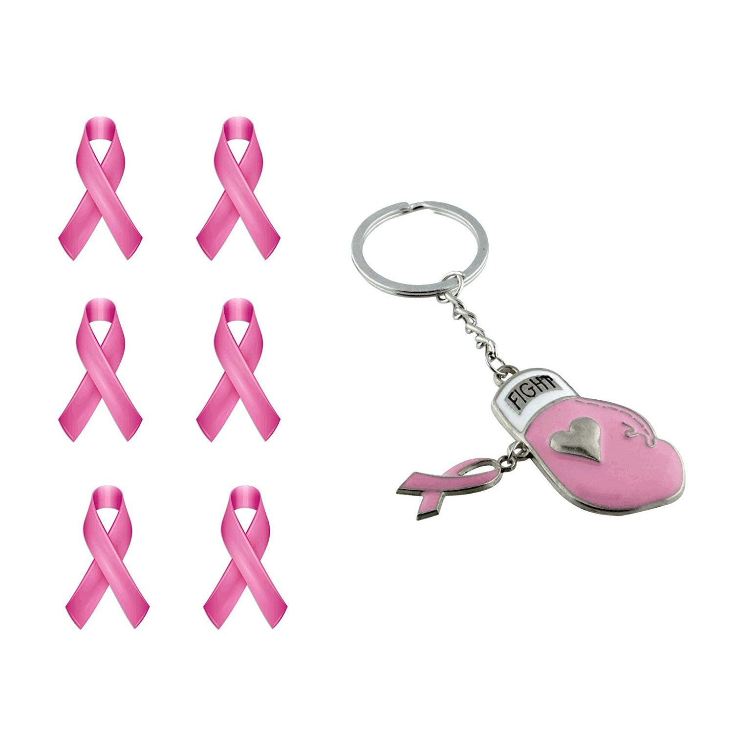 Ruban Rose Pour La Sensibilisation Au Cancer Du Sein Isolé Sur Blanc