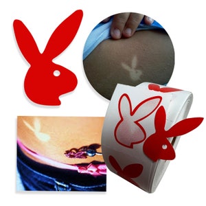 Bunny Tanning Stickers, Facing Right, Quality Vinyl Spray Tan, Tanning Bed Bunnies Stickers, Outdoors, Mobile Airbrush Tanning Supplies