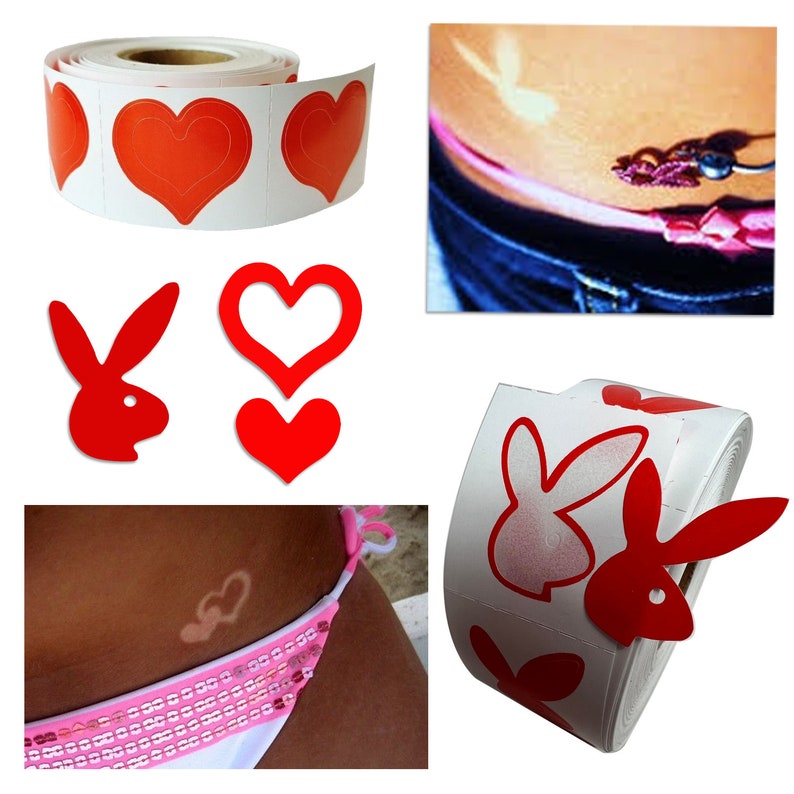 Bunnies & Hearts Tanning Stickers Spray Tan Tanning Bed Etsy Australia