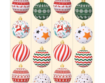Christmas Ornament Stickers "Sweaters & Stars" are Perfect For Gifts, Cards, Letters, Decorations, Water Bottles, Journals and more Holidays