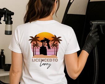 Spray Tan Artist Shirt: Licensed To Carry - Salon Uniform Tee