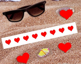 Heart Spray Tanning Stickers 3/4 or Small Hearts are perfect for Spray Tans, Laying Outdoors, Vacations, Tanning Beds, Beaches, Sunless Tans