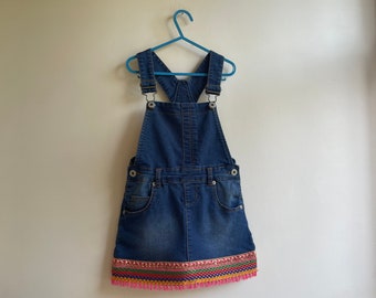 Elsie Denim Dress | Childs denim pinafore dress | child’s denim dress | pinafore dress | pinafore denim dress | kids pinafore denim dress