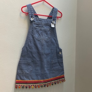 Elsie Denim Dress | Child’s Denim Dress | Girls Denim Dress | Pinafore | Baby Dress | Baby Denim Dress | Embroidered Denim Dress | Kids Dres