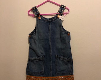 Elsie Denim Dress | Childs denim pinafore dress | child’s denim dress | pinafore dress | pinafore denim dress | kids pinafore denim dress