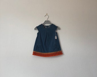 Elsie Denim Dress | Childs denim pinafore dress | child’s denim dress | pinafore dress | pinafore denim dress | kids pinafore denim dress