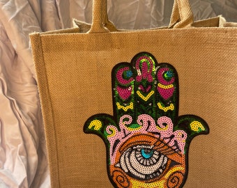 Oma Shopper Bag | Shopper | Tote | Tote Bag | Handbag | Sequin Bag | Embroidered Bag | Bag | Handmade Bag | Shopper Bag | Sequin Bag