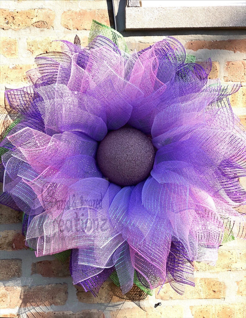 Large Spring Wreath Flower Wreath Sunburst Wreath Everyday Etsy