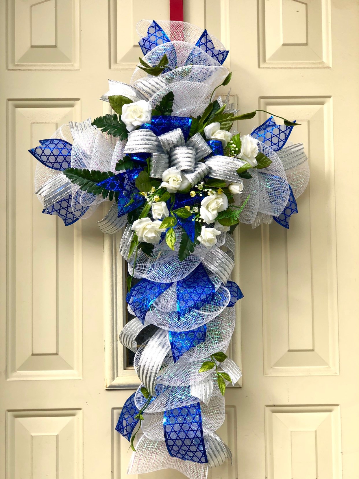 Cross Wreath Memorial Wreath Religious Wreath Funeral Etsy