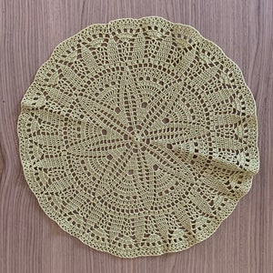 Crochet doily Green Doily Italian Cotton Doily Round Doily Hand Made Doily Crochet Gift Home Decoration