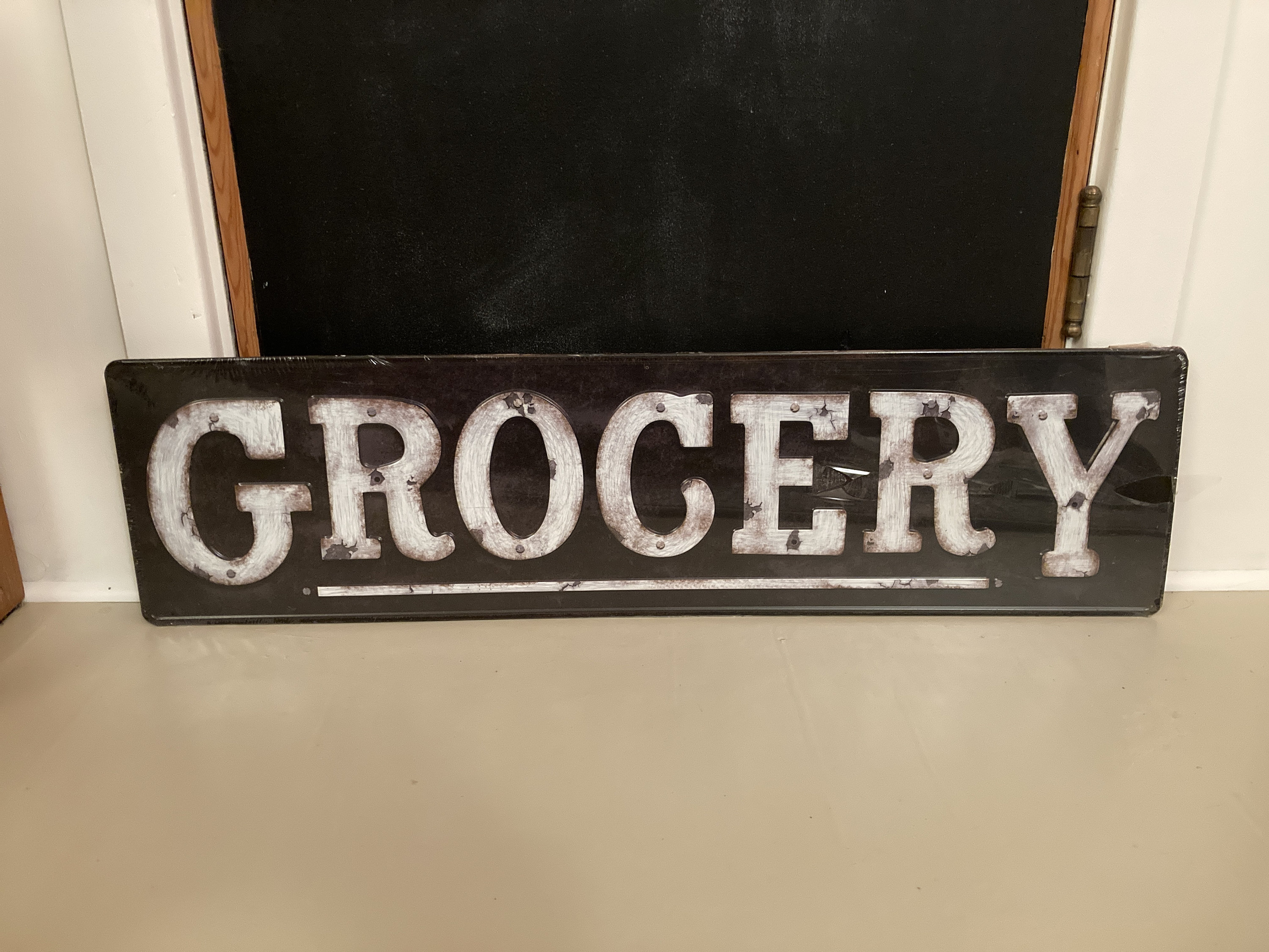 Large Grocery Vintage Reproduction Metal Sign Etsy