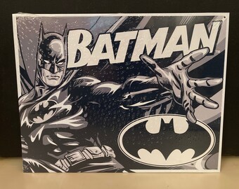 Vintage Bat Man Issue #7 Comic Cover Art 10" x 7" Reproduction Metal Sign J04 