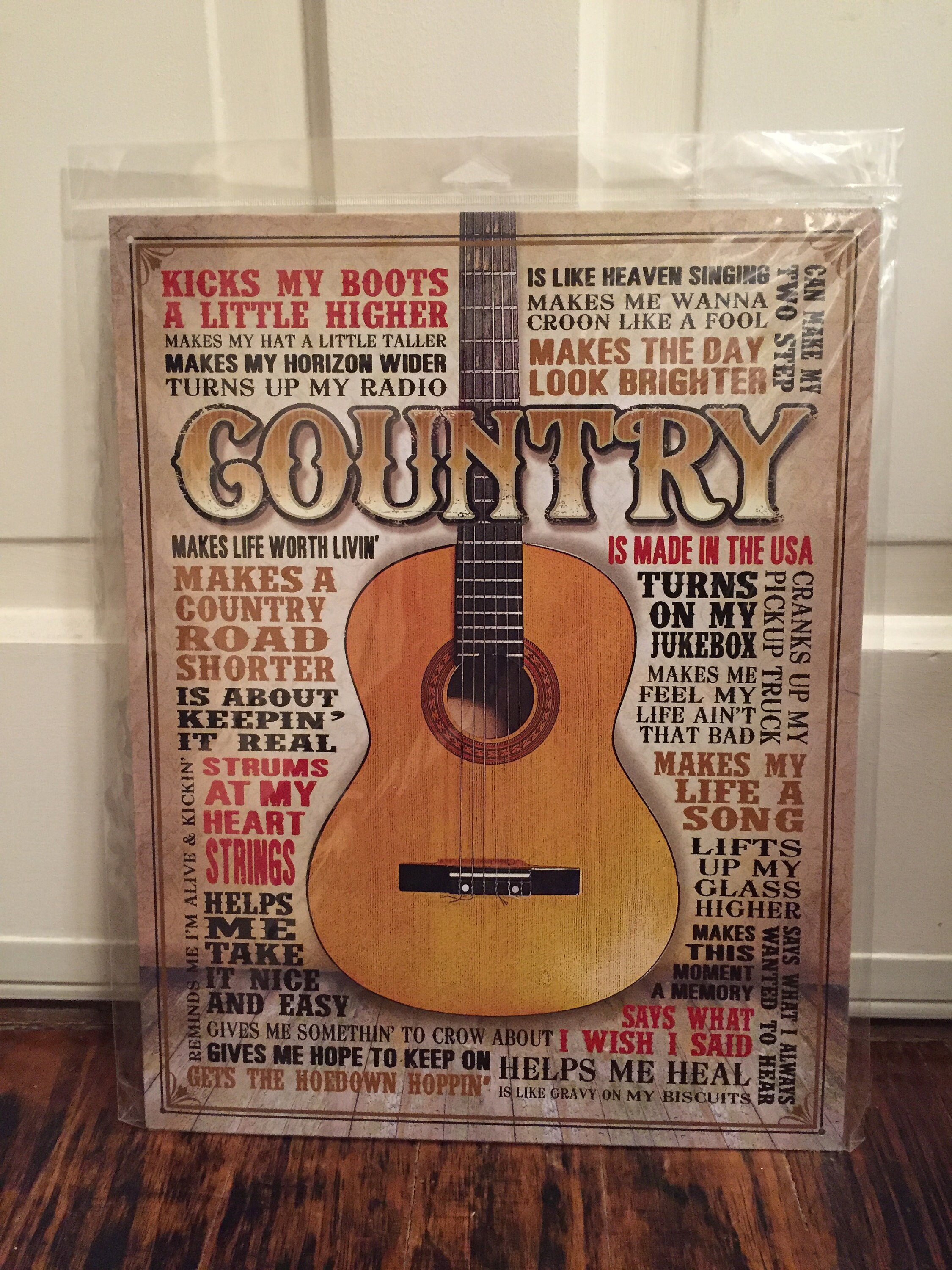 Country Music Vintage Reproduction Metal Sign