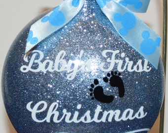 Baby's First Christmas Ornament - Baby's First - Christmas Gift - Baby's 1st Christmas - Christmas Ornaments - 1st Christmas - Baby Gift