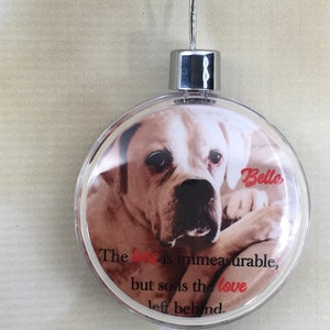 In Loving Memory, Pet Memorial Ornament, Memorial Gift , Keepsake Ornament, In Loving Memory , Remembrance Ornament , Sympathy Gift , Angel
