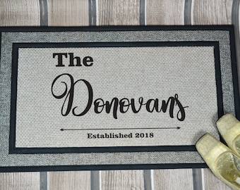 Welcome Mat, Mr and Mrs Personalized Mat,  No Shoes Sign, Home Decor, Door Mat,Personalized mat