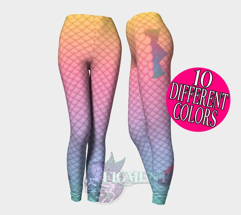Mermaid Leggings Mermaid Tail Mermaid Costume Plus Size Etsy