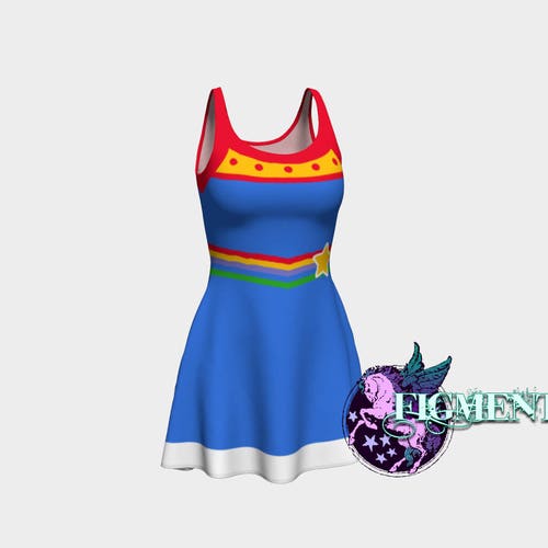 retro rainbow dress