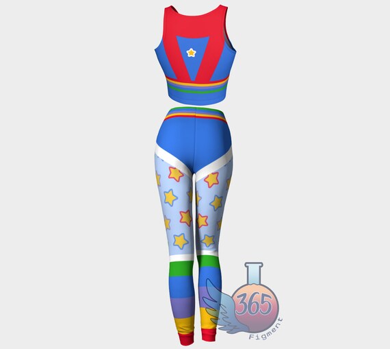 Retro Rainbow Cosplay Outfit Rainbowbrite Costume Adult Rainbow