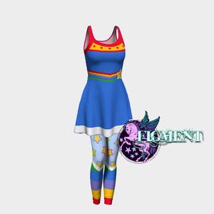 Retro Rainbow Costume - 80's Cosplay, Cosplay Dress, Rainbow Brite Costume, RainbowBrite Cosplay, Rainbow Bright Dress, Cute Cosplay, Gift